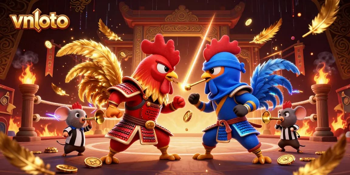 Engage in thrilling rooster battles with vnloto's unique gaming experience featuring dynamic characters and vibrant casino elements.