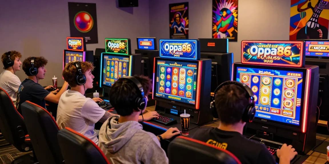 Exciting gameplay at oppa86 situs with players enjoying vibrant slot games and free spins.