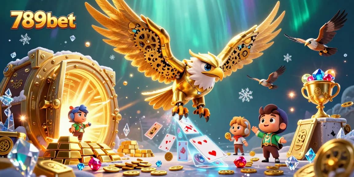 Experience thrilling wins at 789bet with a vibrant 3D casino scene filled with treasures and excitement.