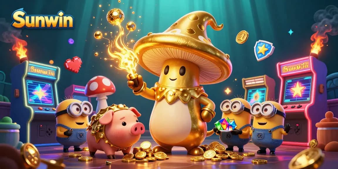 Experience thrilling slots and games at Sunwin with magical characters and vibrant casino elements.