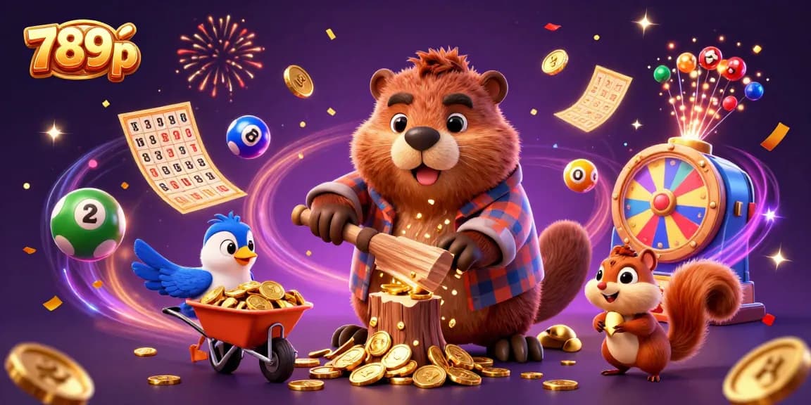 Experience the thrill of winning with 789p in this vibrant casino-themed illustration, featuring dynamic game elements.