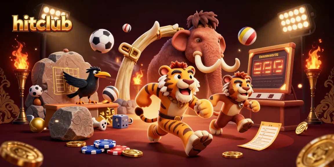 Participate in exciting prehistoric casino action at hitclub with stone poker chips and lively sports games.