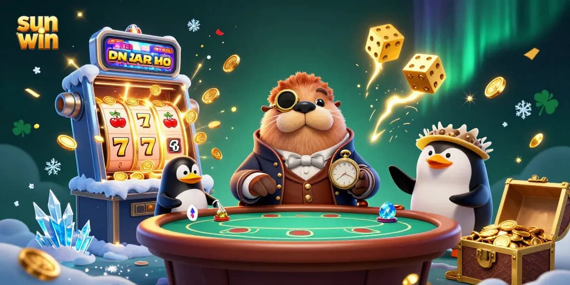 Win big with sun win at an underwater poker table featuring vibrant characters and dynamic games.
