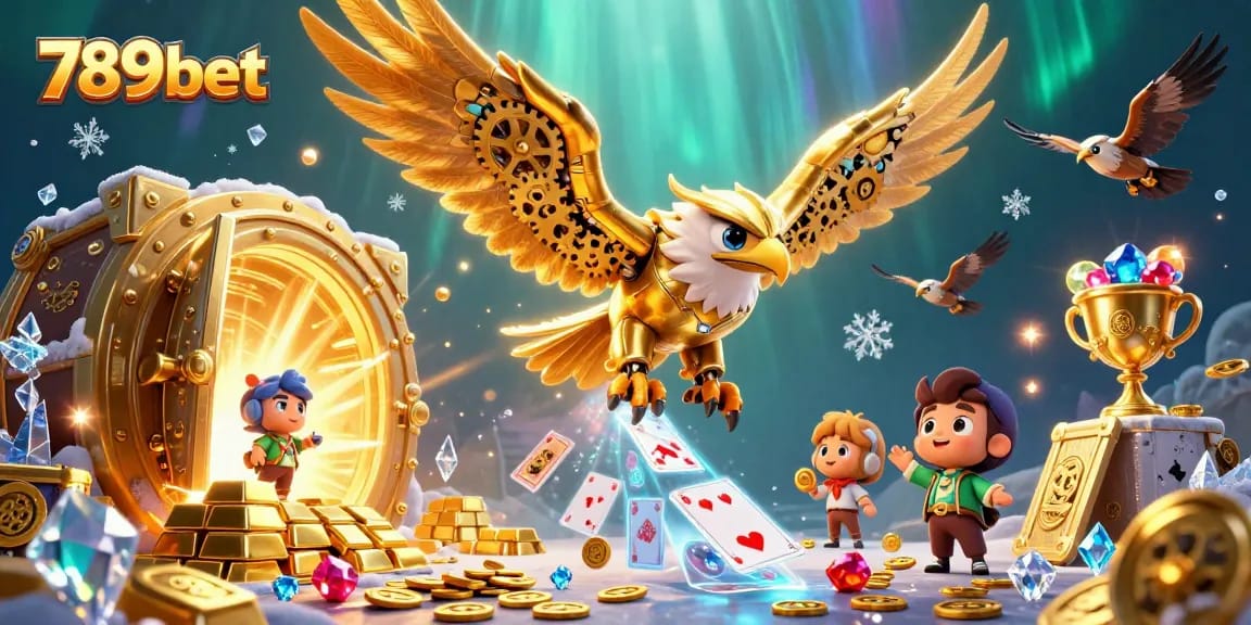Experience thrilling wins at 789bet with a vibrant 3D casino scene filled with treasures and excitement.