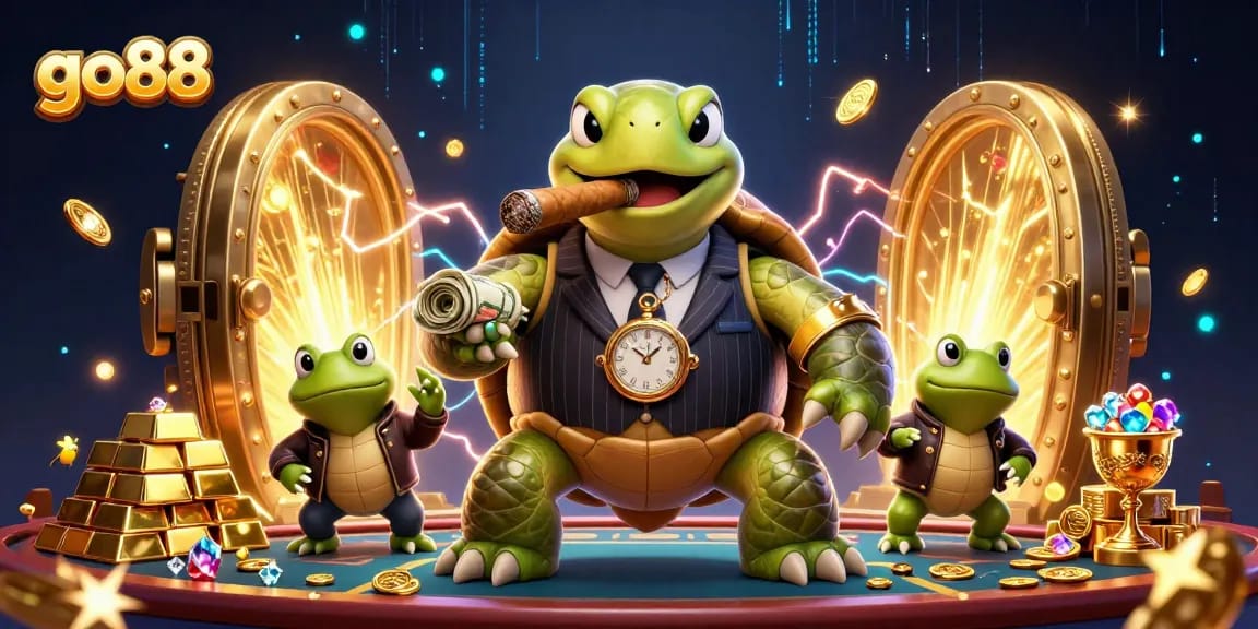 Experience thrilling gameplay at go88 with a dynamic 3D casino scene featuring treasure and excitement.