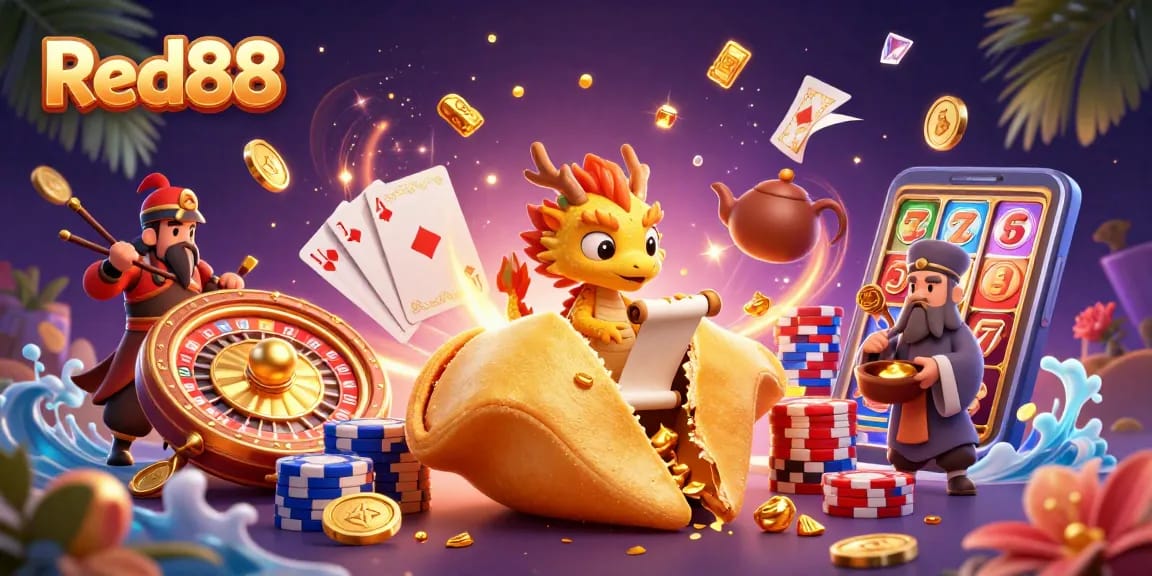 Join the excitement at Red88 with golden treasures and dynamic casino action!