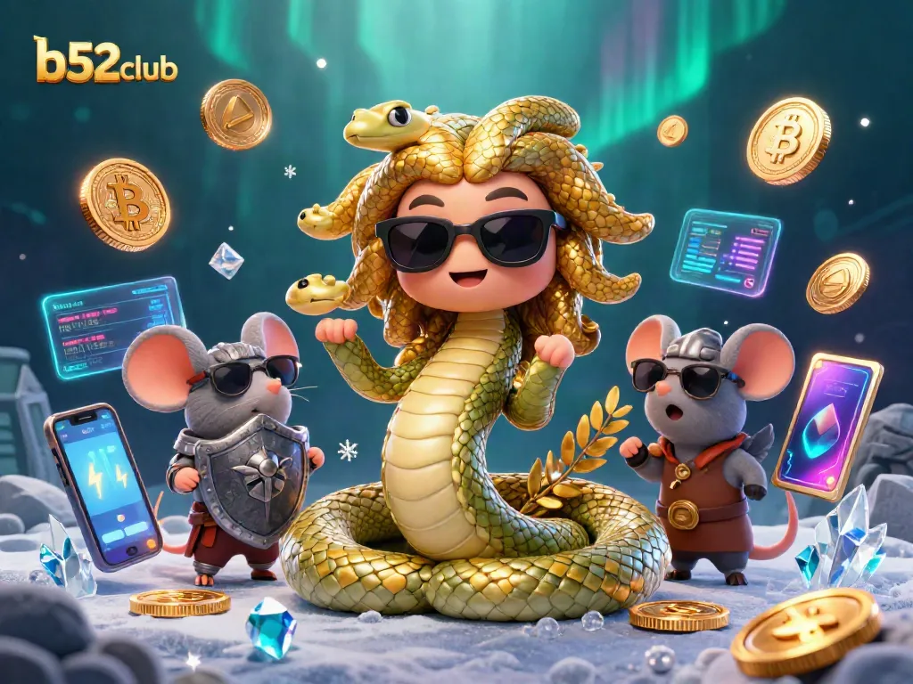 Experience thrilling casino games with b52club in this lively 3D illustration featuring beloved characters.