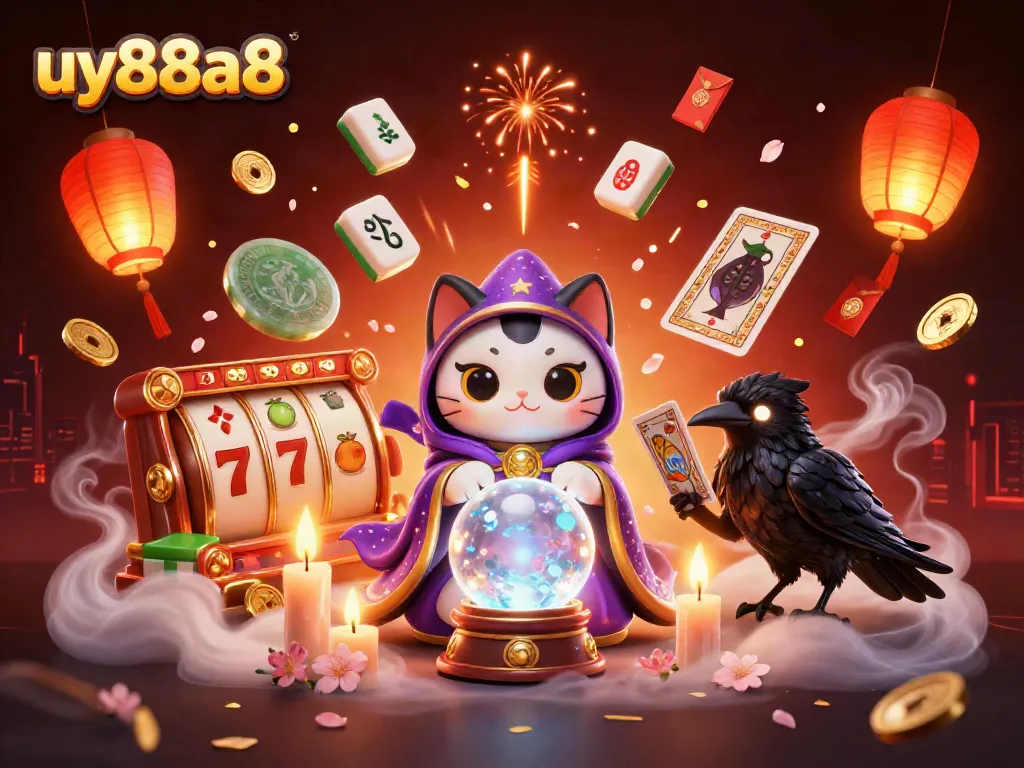 Engage with thrilling slots and jackpots at uy88a8, featuring captivating casino characters.