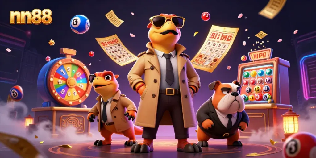 Experience thrilling moments at nn88 with cartoon raptors sneaking into a VIP lounge.