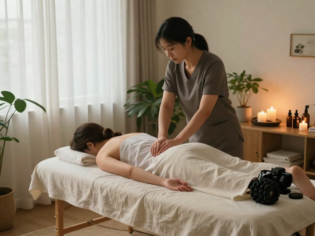 Expert 마포출장마사지 therapist providing a relaxing in-home massage experience.