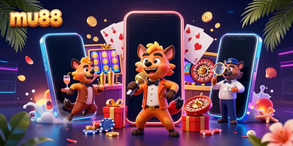 Experience the thrilling ambiance with mu88 hyena casino club characters featuring games and fun.