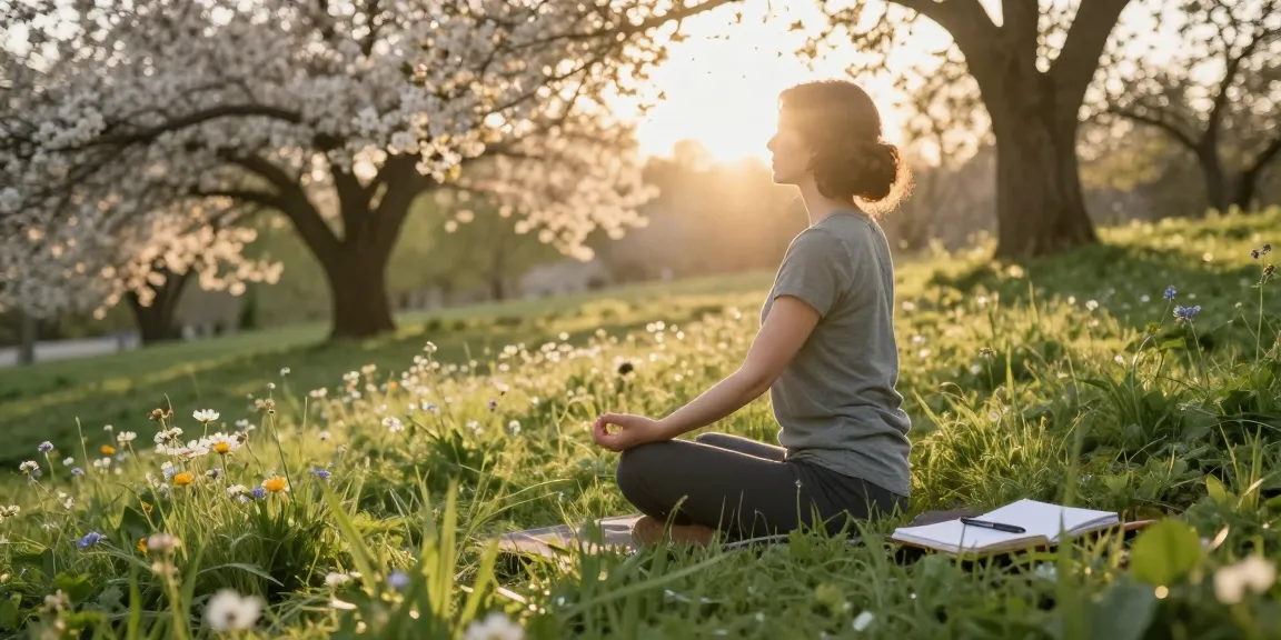 Praktische Persönlichkeitsentwicklung Tipps während der Meditation in der Natur umsetzen.