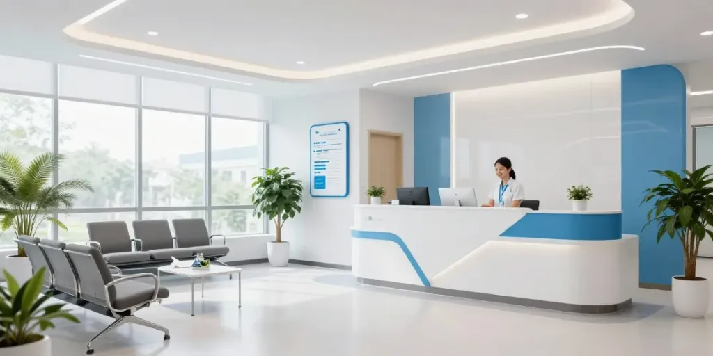 Wir verkaufen Schwarzkümmelöl in einem modernen Gesundheitszentrum für natürliche Medizin und Patientensicherheit.