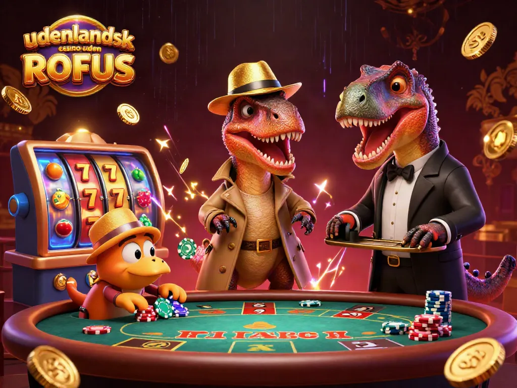 Experience the excitement of udenlandsk casino uden ROFUS with unique characters at a vibrant blackjack table.