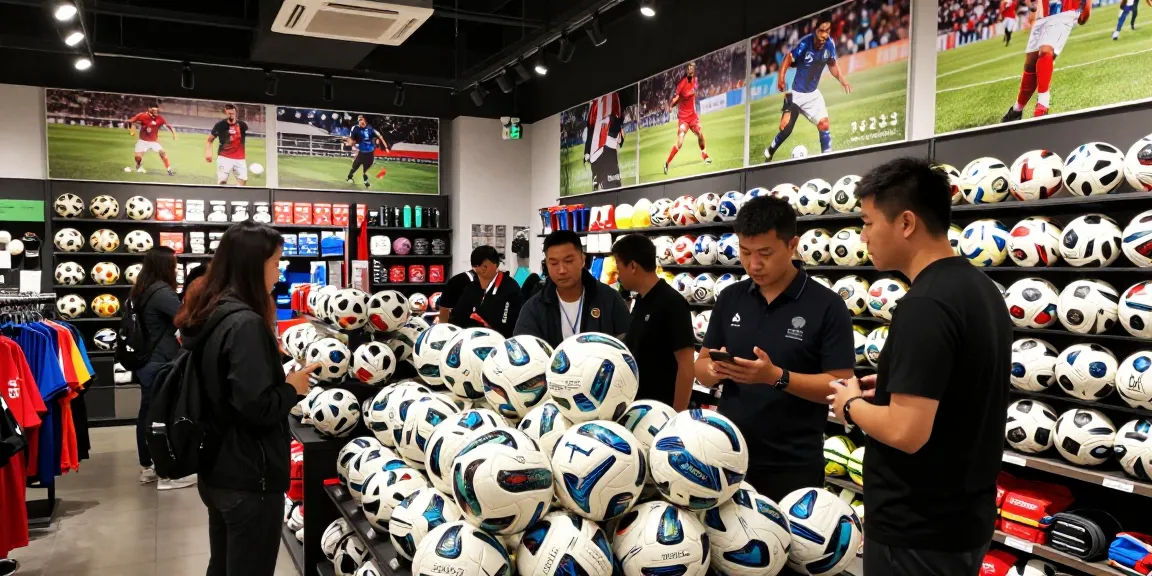 Fußball Shop Deutschland: Kunden entdecken erstklassige Fußbälle im Mantom Store.