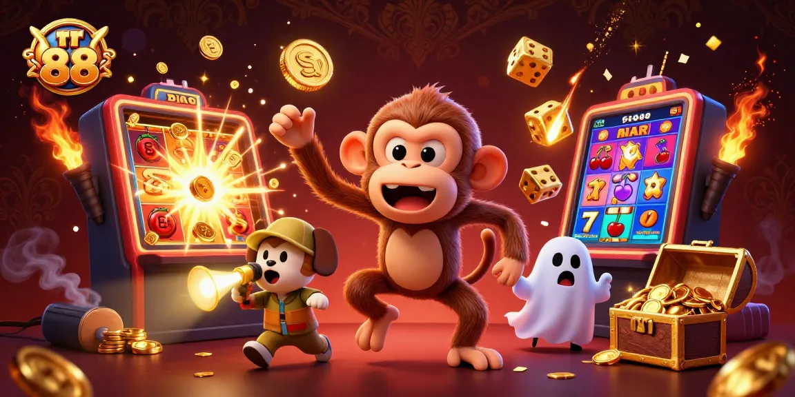 Experience the thrilling action at rr 88 with a playful poltergeist and a brave puppy in a vibrant casino.