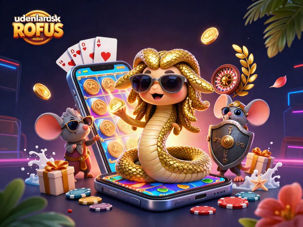 Play exciting games at udenlandsk casino uden ROFUS with fun characters, vibrant visuals, and casino elements.